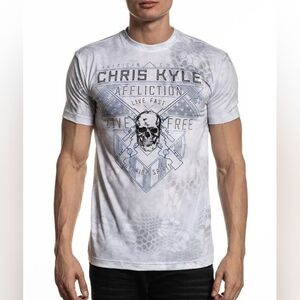 Affliction Chris Kyle White Graphic T-Shirt